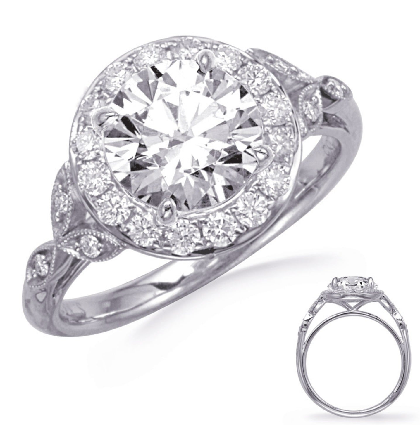 14kt White Gold Engagement Ring